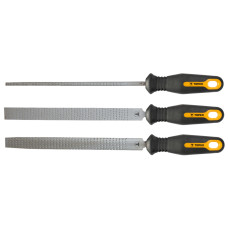 Topex Рашпилі по дереву, набір 3шт, рукоята двокомпонентна, 200мм (06A330)