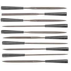 Topex Надфілі по металу, набір 10шт, алмазні, діаметр 3мм, рукоята пластмаса, 140мм (06A015)