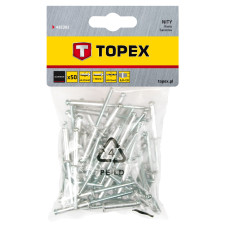 Topex Заклепки, алюмінієві, 3.2x10мм, 50шт (43E302)