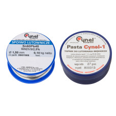 Набір для паяння TOPEX припій 1.5ммх100г Sn60Cu40 паста 27гр (44E732)