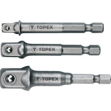 Topex Перехідник для змінних головок, набір 3 од., 1/4", 3/8", 1/2" (38D151)