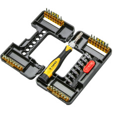 Topex Викрутка та набір насадок, 37 од., прецизійні, бітотримач 1/4", біти та торцеві головки 2.5-5.5 мм (39D343)