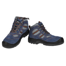 Neo Tools Черевики робочі, замш, ударопоглинання, антипрокол, сталевий підносок, S1P SRC, СЕ, р.42(28см), синій (82-043)