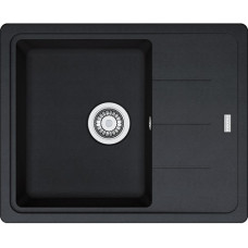 Franke Мийка кухонна Basis, фраграніт, прямокутник, з крилом, 620х500х200мм, чаша - 1, накладна, BFG 611-62, онікс (1140272580)