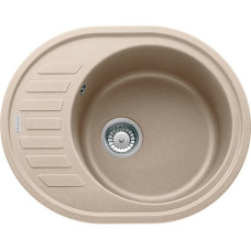 Franke Мийка кухонна Ronda, фраграніт, овал, з крилом, 620х500х200мм, чаша - 1, накладна, ROG 611-62, бежевий (1140251445)