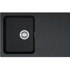 Franke Мийка кухонна Orion, тектонайт, прямокутник, з крилом, 780х500х180мм, чаша - 1, накладна, OID 611-78, чорний (1140498031)