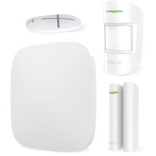 Ajax Комплект охоронної сигналізації StarterKit, hub, motionprotect, doorprotect, spacecontrol, jeweller, бездротовий, білий (000001144)