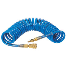 Neo Tools Шланг пневматичний спіральний, 6.5x10мм, 8 бар, поліуретан, 10м (12-071)