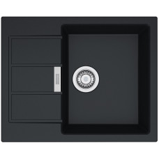 Franke Мийка кухонна Sirius, тектонайт, прямокутник, з крилом, 620х500х200мм, чаша - 1, накладна, SD2 611-62, чорний (1430627288)