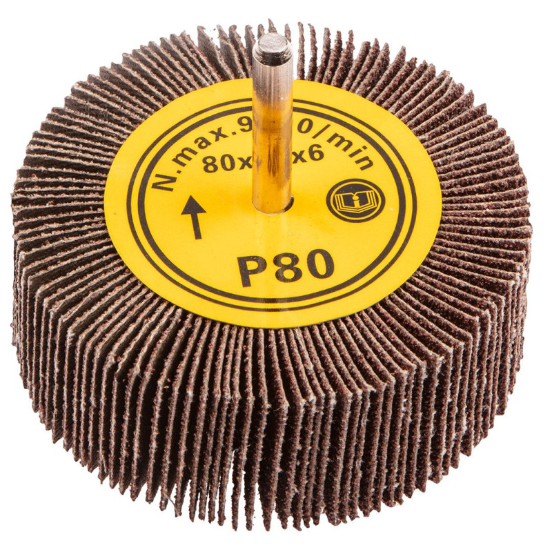 Graphite 55H762 Круги пелюсткові із хвостовиком, 80 x 30 мм, K80 (55H762)