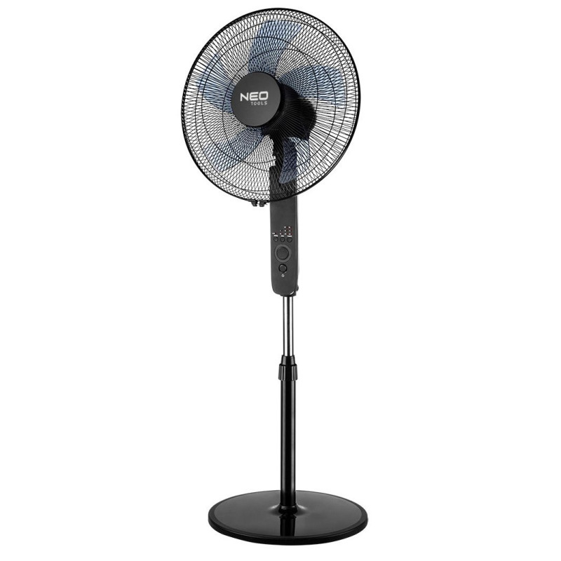 Neo Tools Вентилятор підлоговий, професійний, 45 Вт, діаметр 40 см, 3 швидкості, двигун мідь 100%, пульт (90-002)