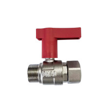 337222 Кран кульовий з американкою  для гарячої води (червоний), 3/4'', латунь, Tervix Pro Line  WD (337222)