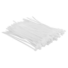 Top Tools Хомут-стяжка, білий, 2.5x100мм, пластик, 100шт (44E950)