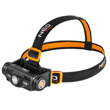 Neo Tools Ліхтар налобний акумуляторний, 2000мА•год, 1000лм, 10Вт, 6 функцій освітлення +червоне та блакитне світло, IP20 (99-028)