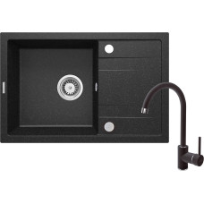 Deante Набір для кухні Corio, гранітна мийка ZRC_2113 + зміш. BEN_262M, графіт (ZRCA2113)