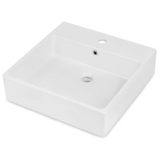 Deante Раковина Temisto кераміка, квадрат, без крила, 500х500х170мм, чаша - 1, накладна, білий (CDT_6U5S)