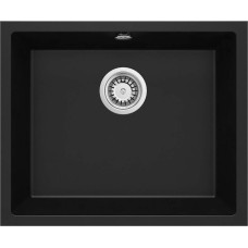 Deante Мийка кухонна Corda, граніт, квадрат, без крила, 550х460х204мм, чаша - 1, врізна, чорний (ZQA_N10C)