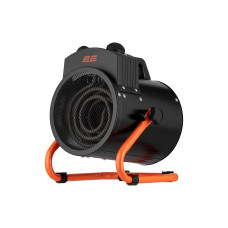 2E Теплова гармата електрична Stainless, 2кВт, 20м кв, 239м куб/год, нагрів. елемент - нерж. сталь, IPX4, чорний (2E-AHT2000)