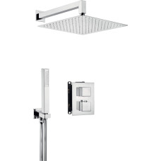 Deante Душевий набір Box з термостатичним змішувачем, верхній душ квадрат., лійка, кріпл. - прихованого монтажу, хром (BXYZ0EAT)