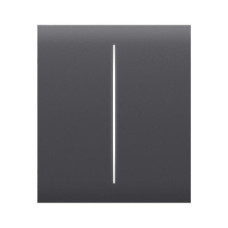 Ajax Кнопка центральна для двоклавішного вимикача CenterButton 2-gang for LightSwitch, Jeweler, бездротовий, graphite (000029824)