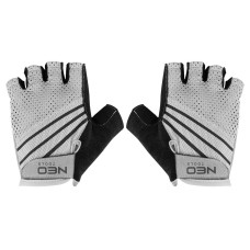 Neo Tools Рукавички велосипедні, синтетична шкіра, протиковзкі, антивібраційне набивання, роз. L, білий (91-016-L)