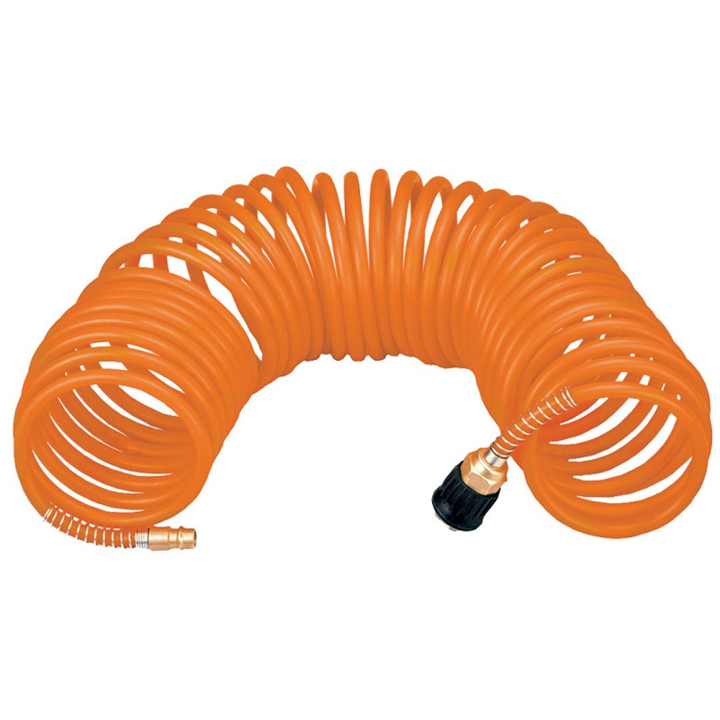 Neo Tools Шланг пневматичний спіральний, 5x8мм, 8бар, поліетилен, 10м (14-804)