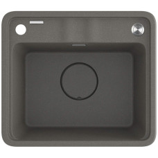 Мийка кухонна Deante Momi, граніт, квадрат, без крила, 500х440х230мм, чаша - 1, врізна, антрацит + кухонна дошка (ZKM_T103)