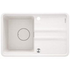 Мийка кухонна Deante Momi, граніт, прямокут., з крилом, 670х440х230мм, чаша - 1, врізна, алебастр + кухонна дошка (ZKM_A11A)