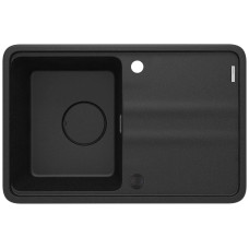 Мийка кухонна Deante Momi, граніт, прямокут., з крилом, 670х440х230мм, чаша - 1, врізна, металічний графіт + кухонна дошка (ZKM_G11A)