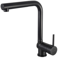 Deante Змішувач для кухні Aster, довж.виливу - 209мм, витяжний, 1важіль, чорний (BCA_N73M)