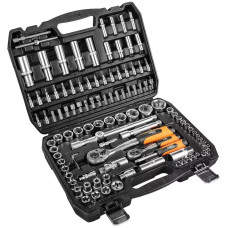 Neo Tools Набір інструментів, Набір торцевих головок, 108шт, 1/2", 1/4", CrV, кейс (10-212)