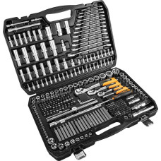 Neo Tools Набір інструментів, 300шт, 1/2", 1/4", 3/8", CrV, кейс (10-218)