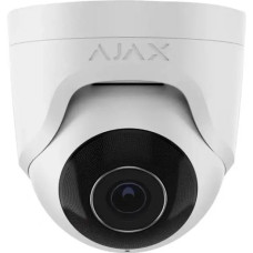 Ajax IP-Камера дротова TurretCam, 8мп, 2.8мм, Poe, True WDR, IP 65, ІЧ 35м, аудіо, кут огляду 100° до 110°, купольна, біла (000039323)