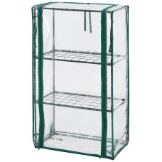 Neo Tools Парник складаний 80х46х24, 3 полиці, ПВХ плівка, прозорий (15-910)