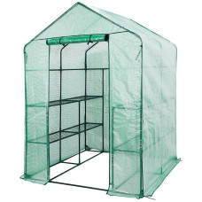 Neo Tools Парник складаний 195х143х143, 4 полиці, ПЕ плівка 135г, зелений (15-911)