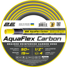 2E Шланг садовий AquaFlex Carbon 1/2" 50м 4 шари 20бар -10…+60°C (2E-GHE12GE50)