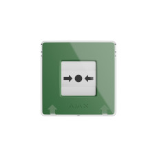 Ajax Бездротова настінна кнопка для активації пожежної тривоги вручну для житлових об'єктів Manual Call Point, jeweller, бездротовий, зелений (000044794)