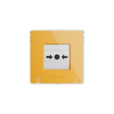 Ajax Бездротова настінна кнопка для активації пожежної тривоги вручну для житлових об'єктів Manual Call Point, jeweller, бездротовий, жовтий (000044795)