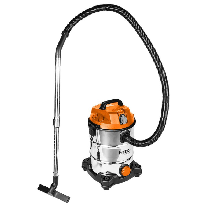 Neo Tools Професійний пилосос, 1400Вт, 18 кПа, контейнер 30л, HEPA, колеса, 5.92кг (04-738)