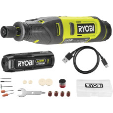 Ryobi Шліфмашина шліфувально-гравірувальна акумуляторна USB Lithium RRT4-120GA15 4В 1х2А·год 15 аксесуарів 0.23кг (5133005634)