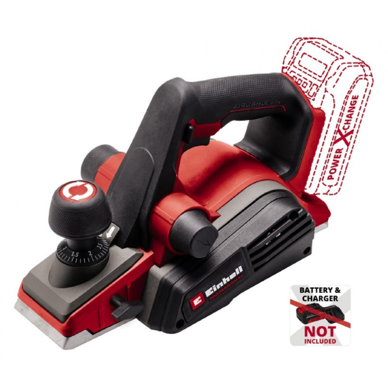 Einhell Рубанок акумуляторний TP-PL 18/3 Li BL - Solo PXC 18В 82мм до 2мм 2.63кг без АКБ та ЗП (4345405)