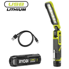 Ryobi Ліхтар інспекційний акумуляторний USB Lithium RLI4-120G, 4В, 2А·год, 650лм, 3 режими, магніт, затискач 0.17кг (5133006225)