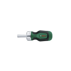 BOSCH Викрутка з тріскачкою, 6 насадок, руків'я TPR (PZ1,PZ2,PH2,SL4,TX25,HEX5), 111мм, сталь CrV (1600A032UZ)