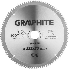 Диск пильний Graphite по люмінію, 235х30мм, 100 зубів (55H695)