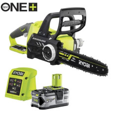 Ryobi Пила ланцюгова акумуляторна RCS1830-140B, ONE+ 18В, шина 30 см, АКБ 4.0Ач+ЗП безщіткова (5133005547)