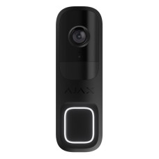 Відеодзвінок Ajax Doorbell, універсальне встановлення, 4 мп, 155° вертикальний 90° горизонтальний, іч 6м, дальнісь виявлення руху 4м, штучний інтелект, wi-fi, чорний (000053535)