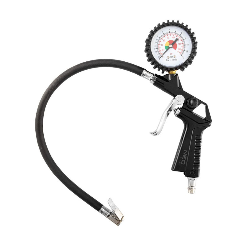 Пістолет для підкачування шин Neo Tools, 12бар, подовжене сопло 370мм (14-714)