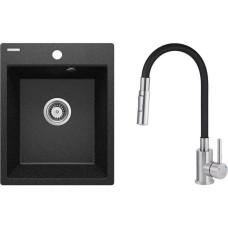 Набір для кухні Deante Corio, гранітна мийка ZRC_2103 + зміш. BOC_B740, графіт (ZRCD2103)