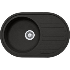 Мийка кухонна Franke RONDA фраграніт, овал, з крилом, 770х500х205мм, чаша - 1, врізна, онікс (1140668599)