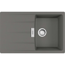 Franke Мийка кухонна Centro, фраграніт, прямокутник, з крилом, 780х500х200мм, чаша - 1, накладна, CNG 611-78, сірий камінь (1140701814)